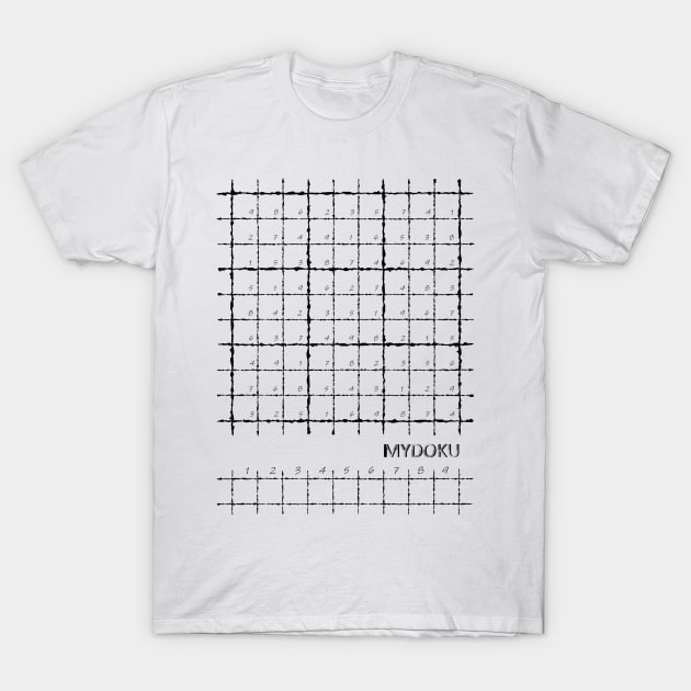 Mydoku_coloring # 001_001_F: Sudoku, Sudoku coloring, logic, logic puzzle, holiday puzzle, fun, away from screen T-Shirt by Mydoku